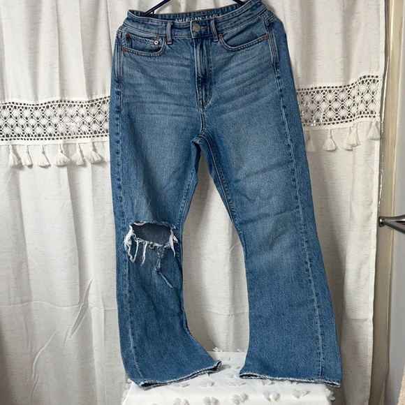 American Eagle Outfitters Denim - American Eagle Outfitters Blue Distressed Flare Jeans